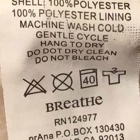 Women’s pre-loved PRANA brown vegan faux-leather full zip jacket/ size XL - Picture 7 of 7